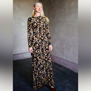 NWT ULLA JOHNSON | AMARI JERSEY LONG SLEEVE DRESS | SOLARIS